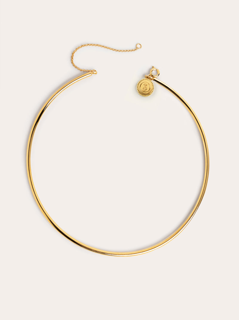 Line Chain Stainless Steel Gold Choker