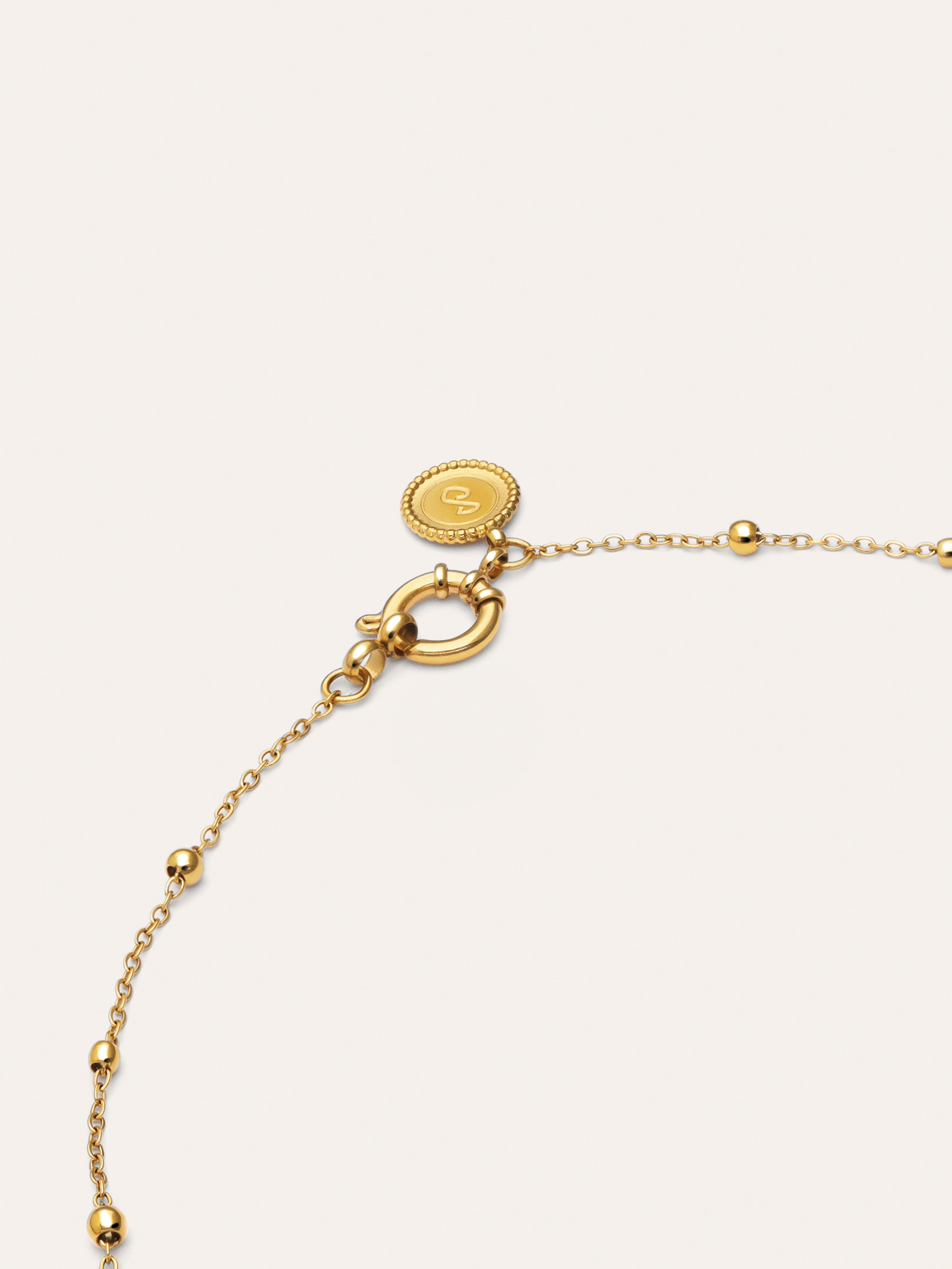 Long Dots Stainless Steel Gold Necklace