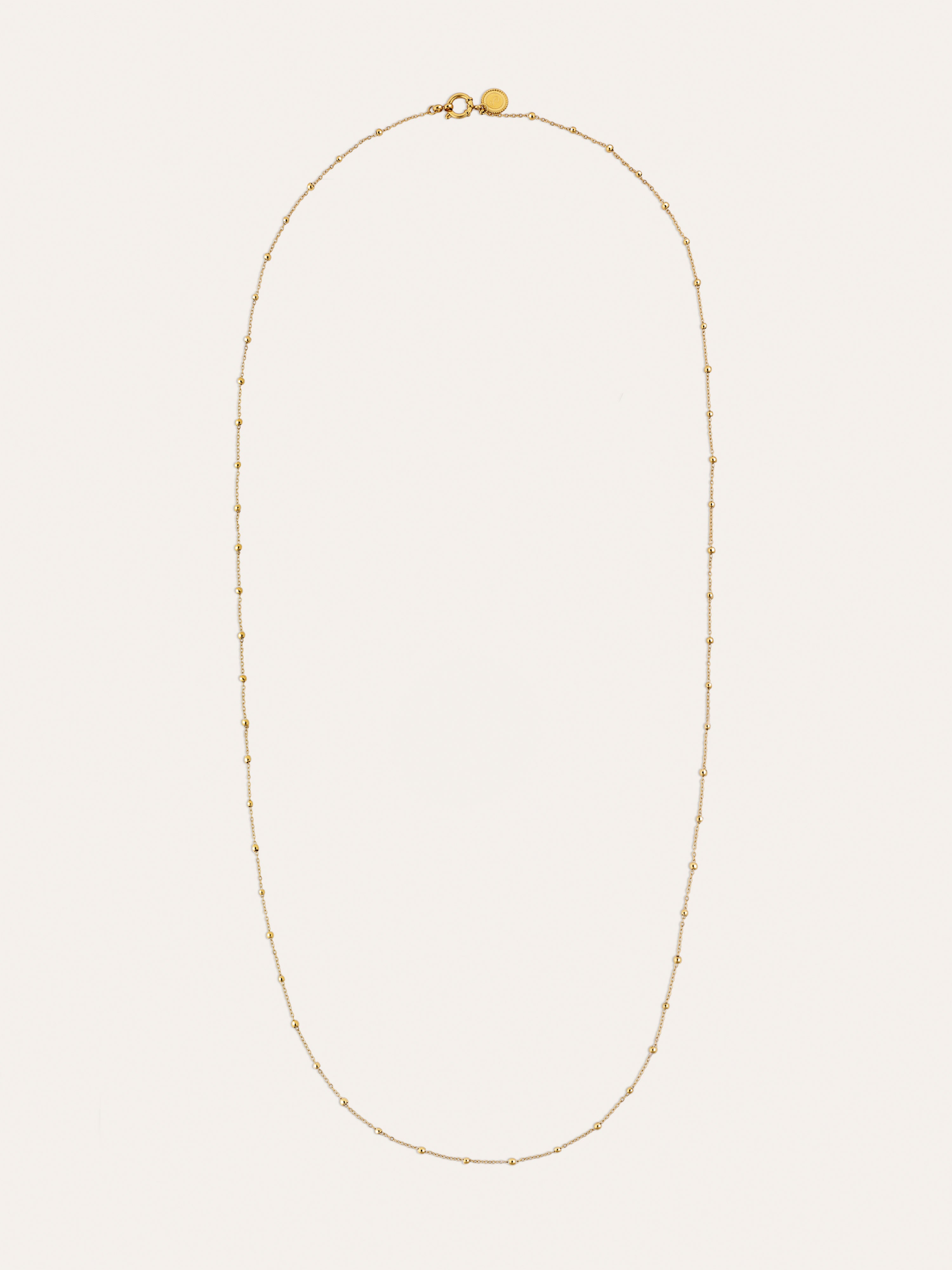 Long Dots Stainless Steel Gold Necklace