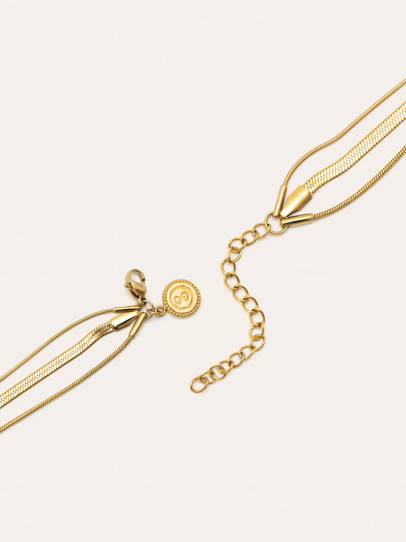 Collar Maat Acero Baño Oro