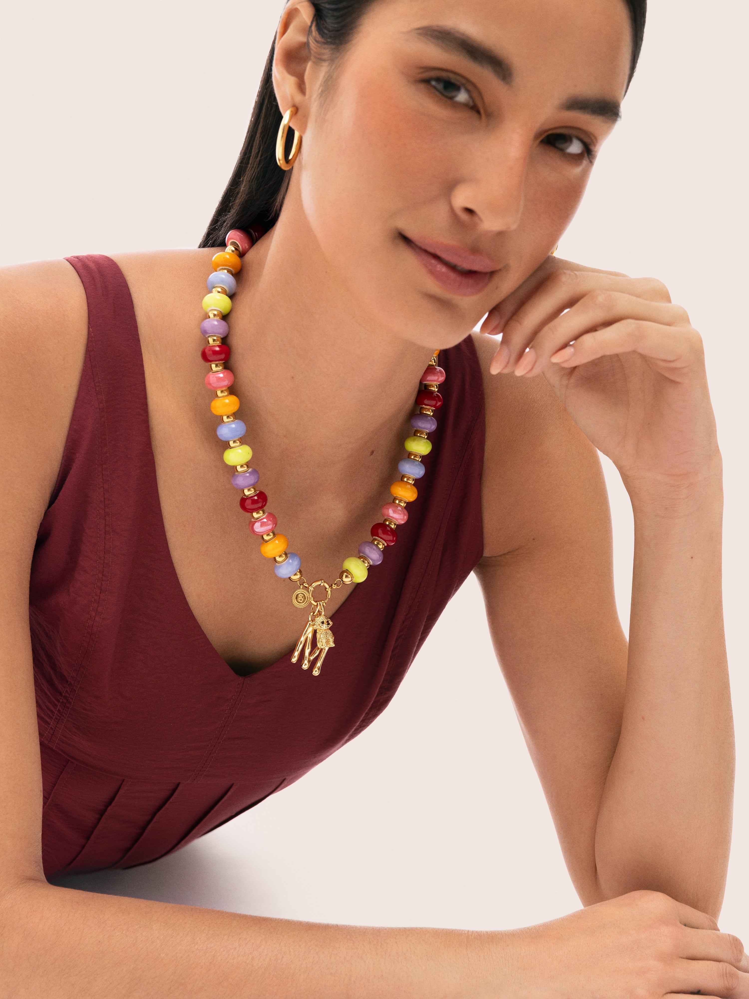 Collar Maxi Frida Acero Baño Oro