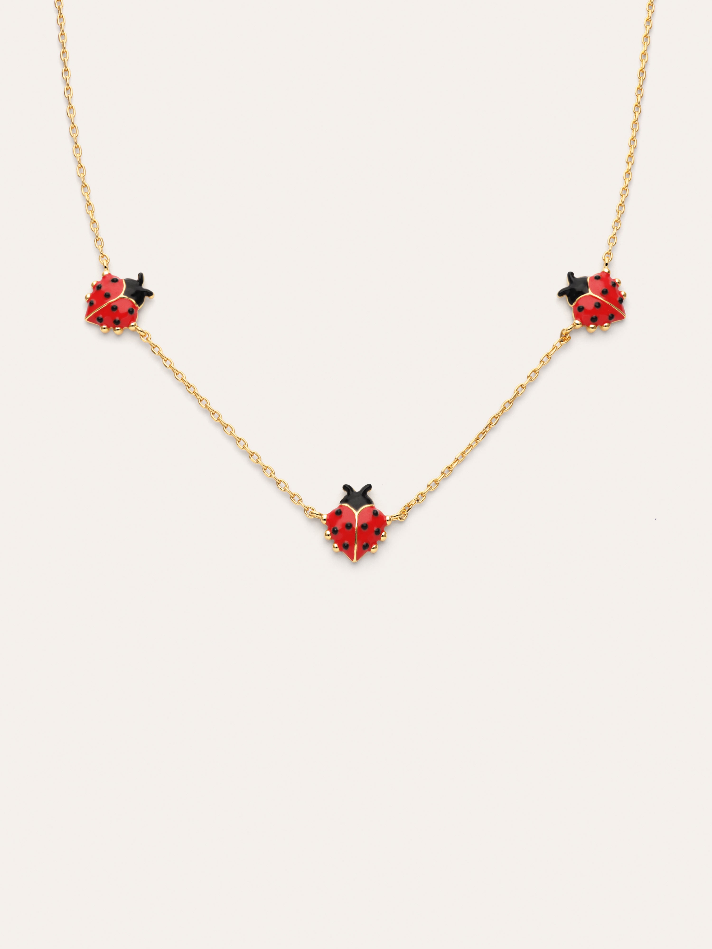 Ladybug Gold Necklace 