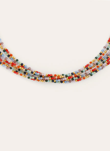Necklace Mawi Colors Steel Gold Plated