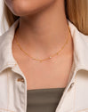 Mini Spark Drop Gold Necklace