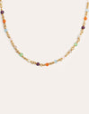 Collar Mini Crystals Colors Plata Baño Oro