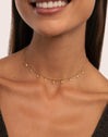 Mini Moons 3mm Stainless Steel Gold Necklace