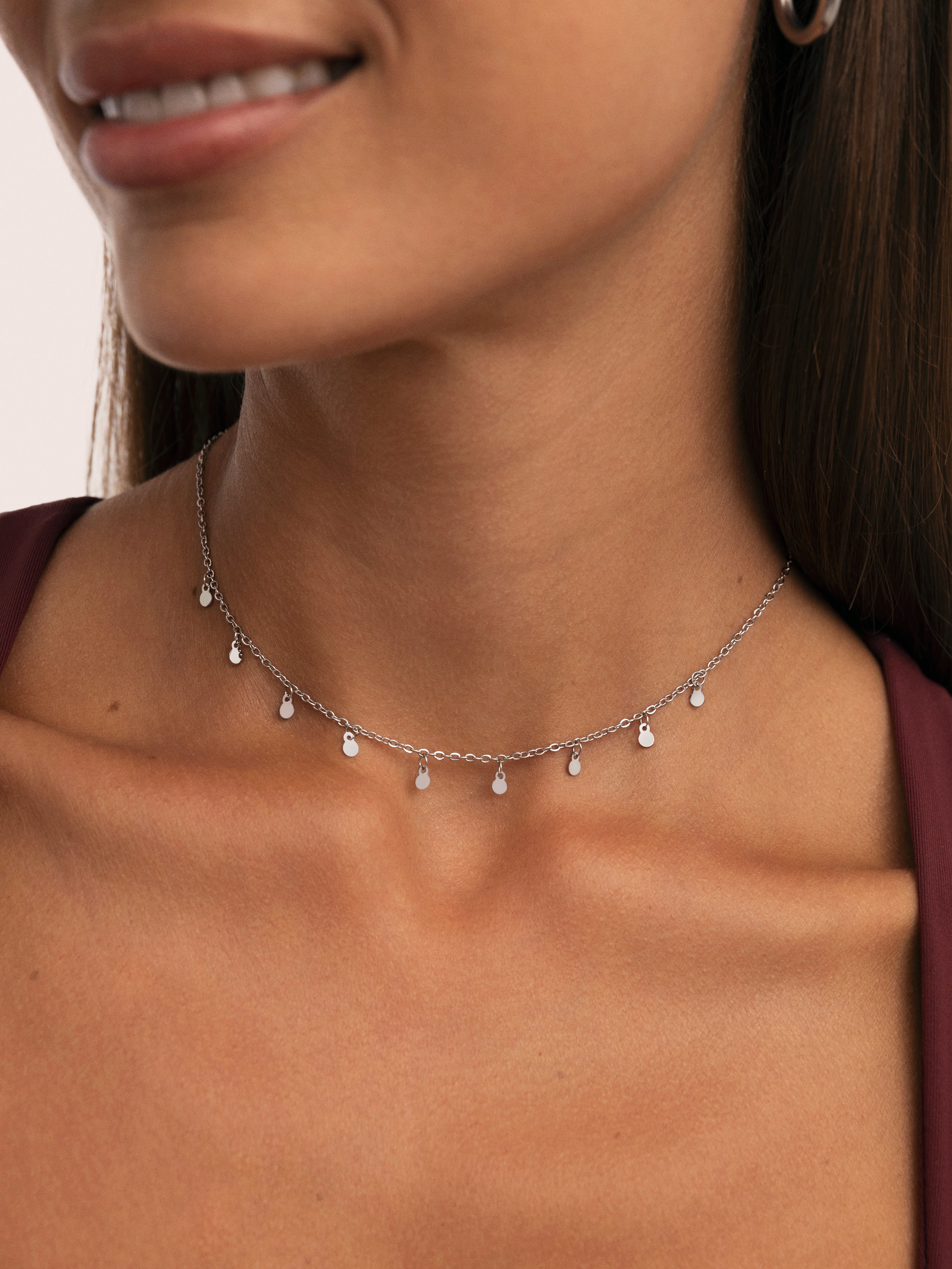 Collar Mini Moons 3mm Acero