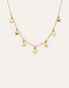Collar Mini Stars Acero Baño Oro