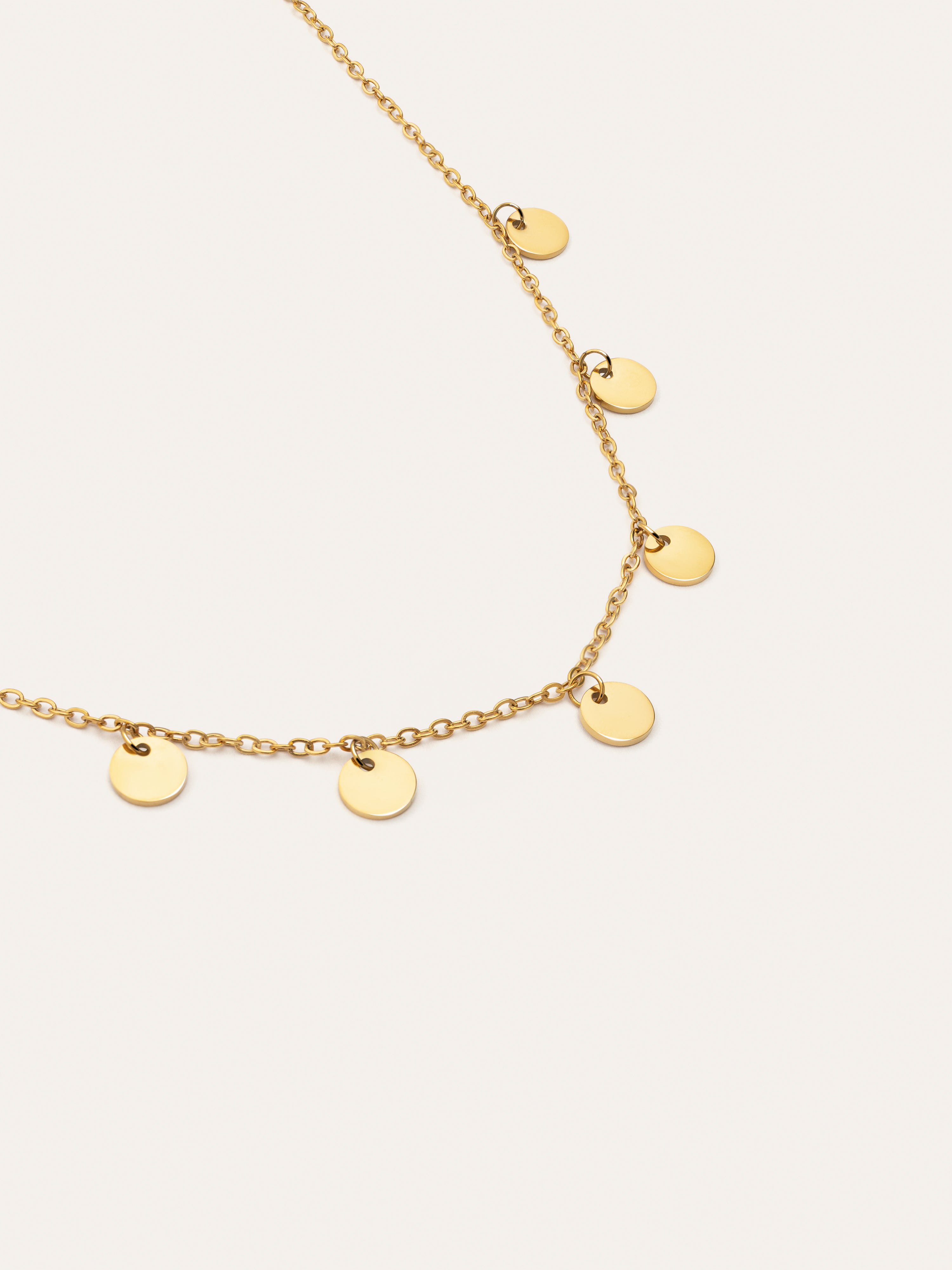 Mini Moons Stainless Steel Gold Necklace
