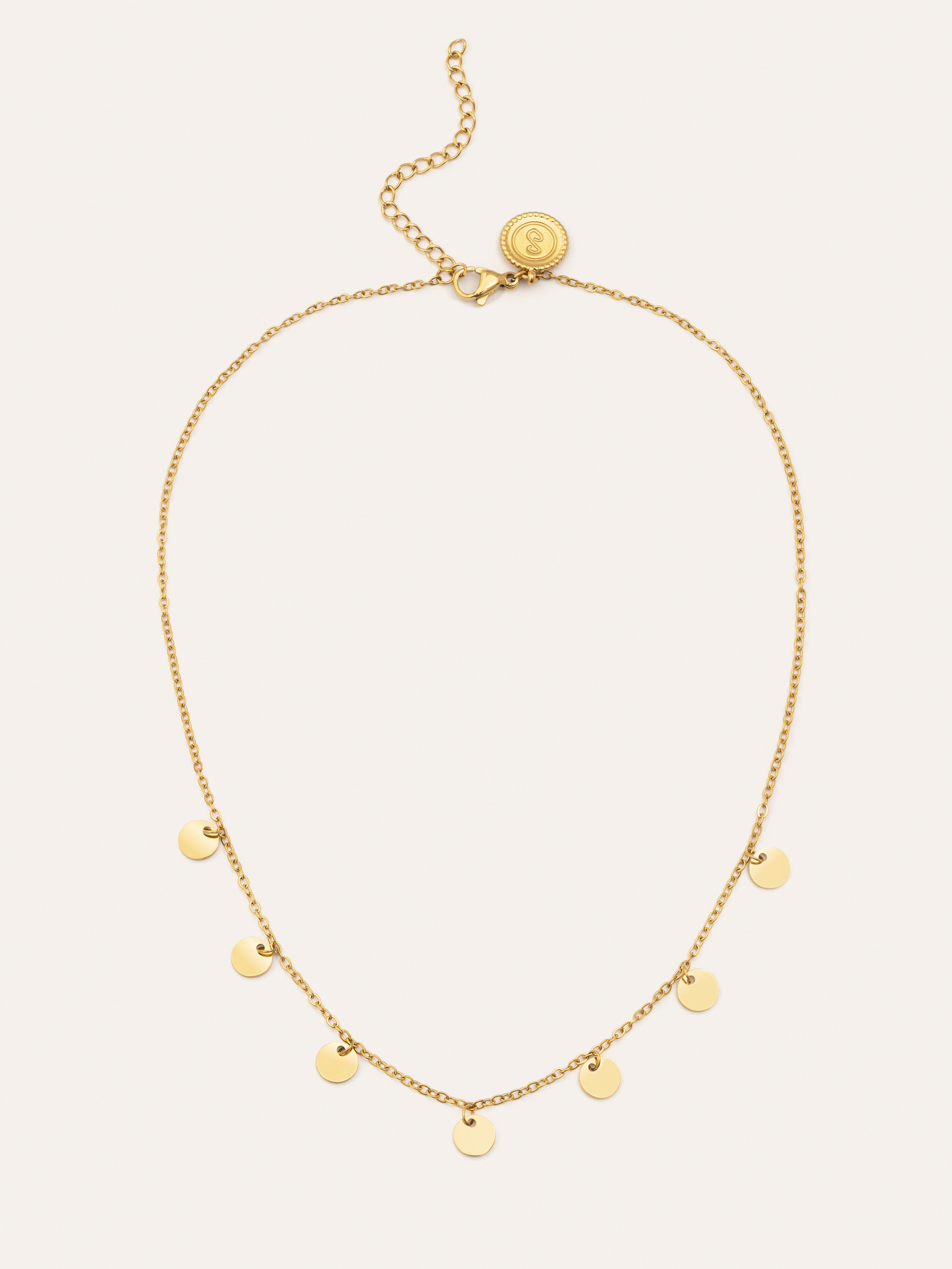 Mini Moons Stainless Steel Gold Necklace