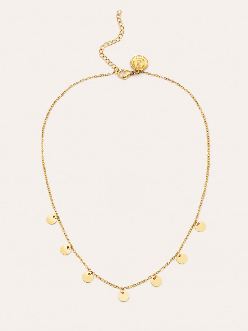 Mini Moons Stainless Steel Gold Necklace