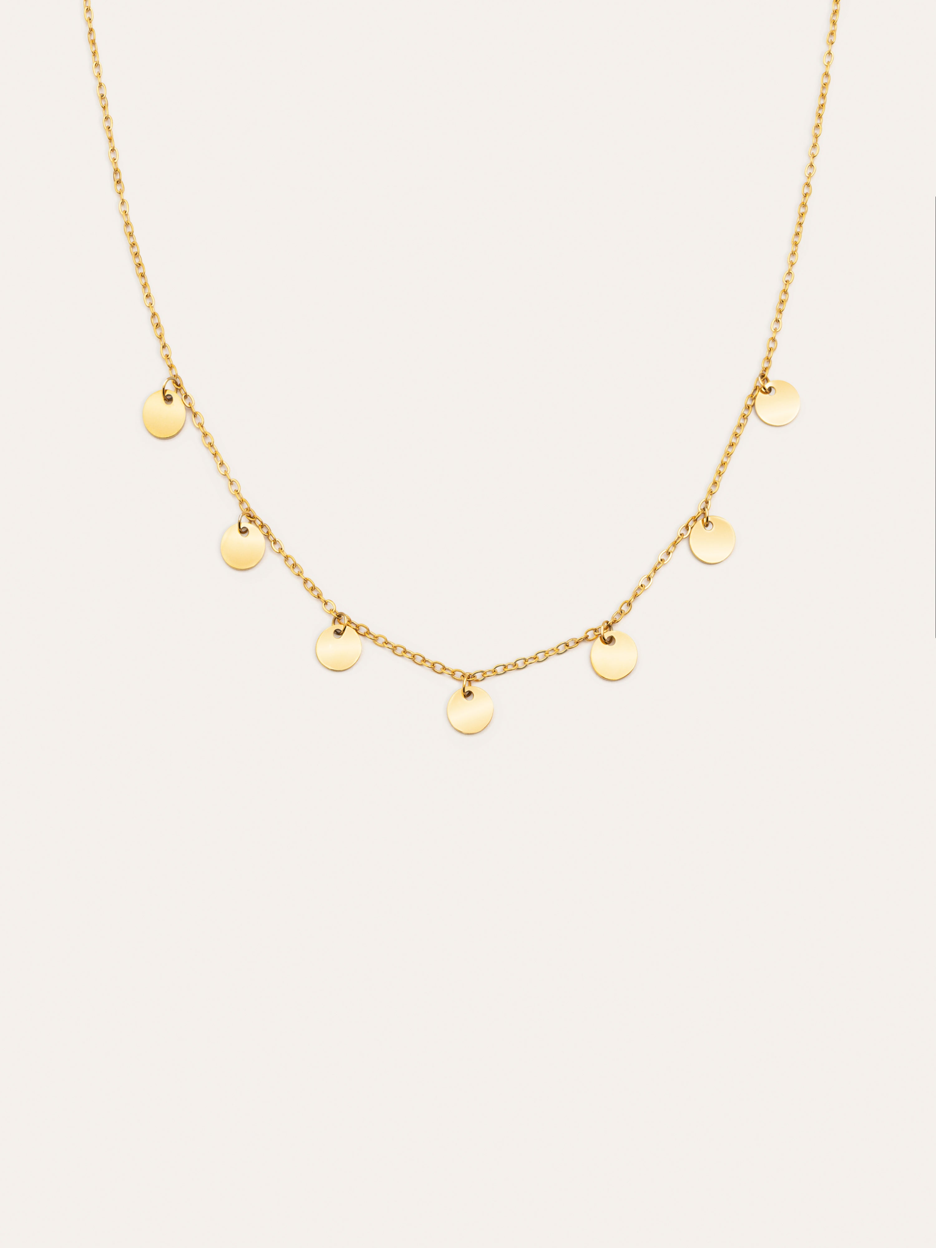 Mini Moons Stainless Steel Gold Necklace