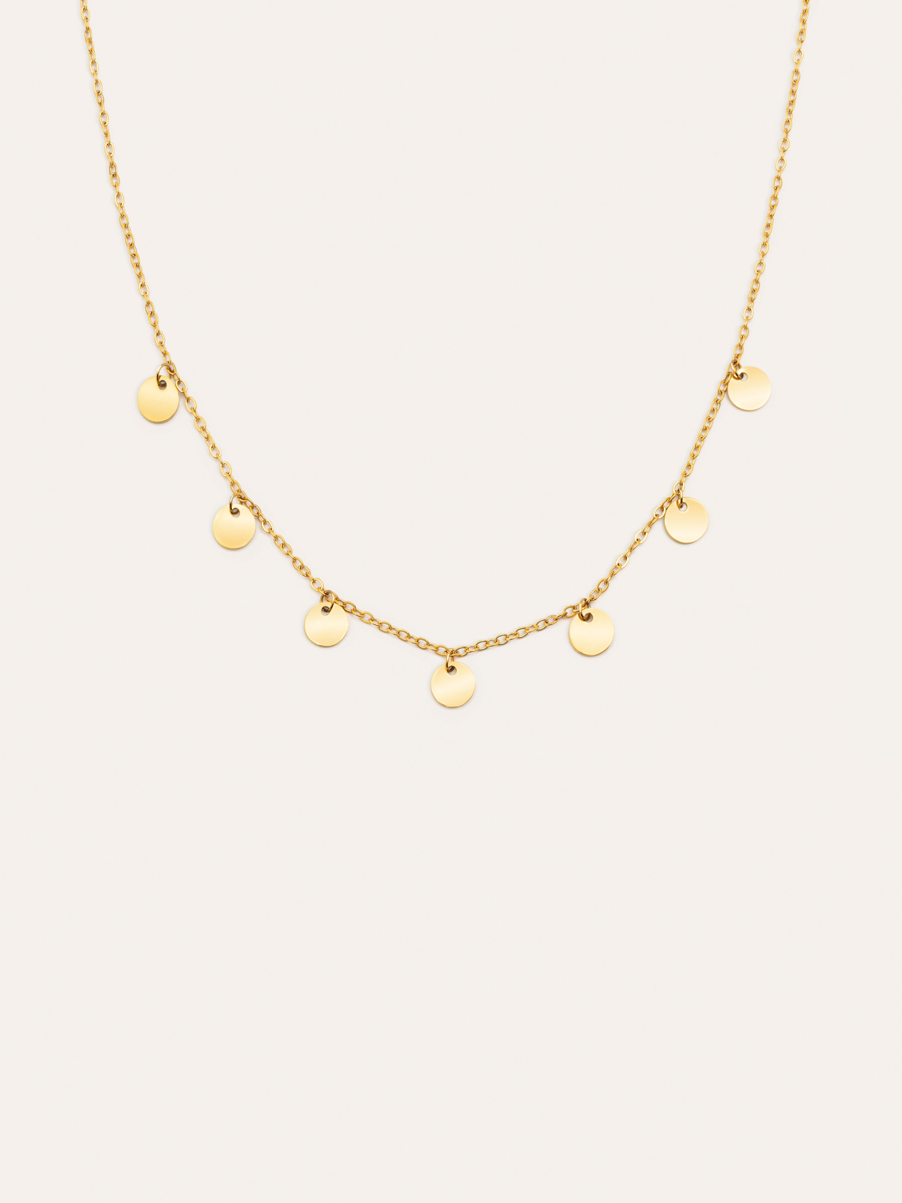 Mini Moons Stainless Steel Gold Necklace