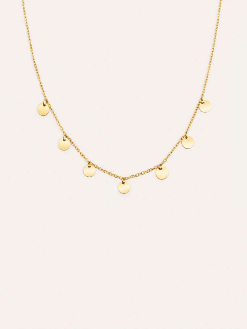 Mini Moons Stainless Steel Gold Necklace