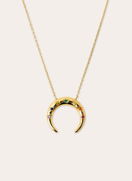 Moonset Colors Gold Necklace