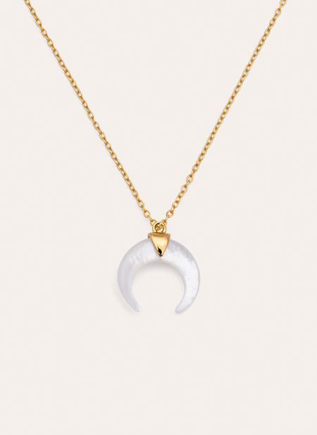 Moonset Mother-of-Pearl Gold Necklace