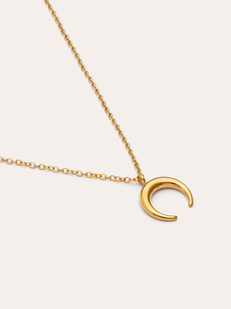 Collar Moonset Acero Baño Oro