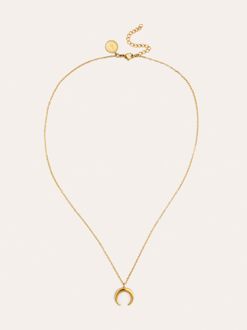 Collar Moonset Acero Baño Oro