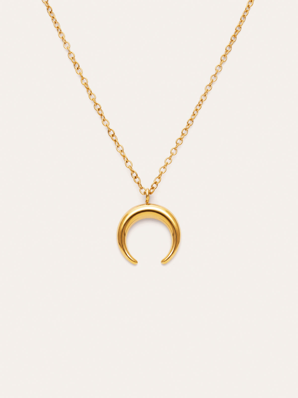 Collar Moonset Acero Baño Oro