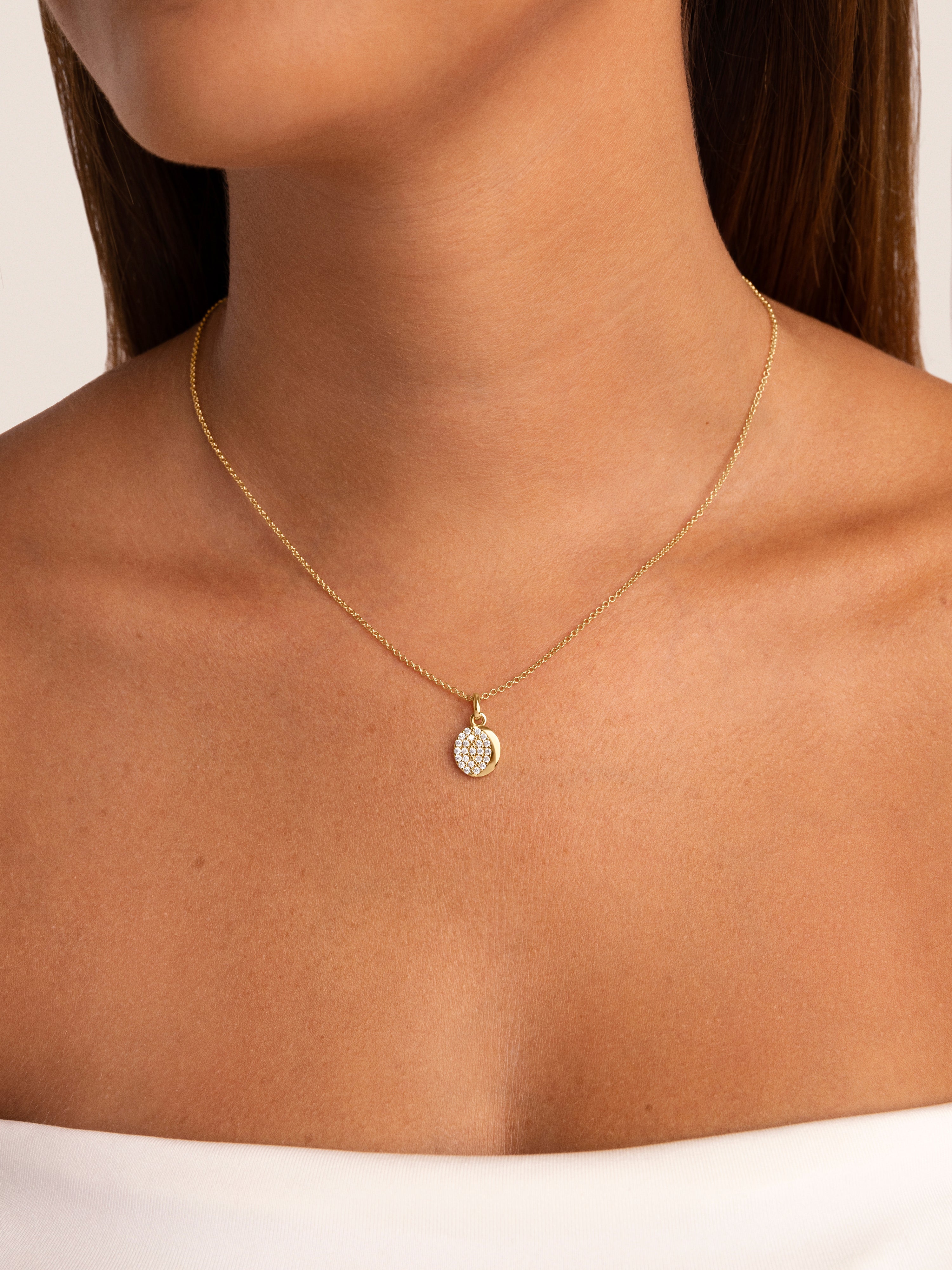 Moon & Sparks Gold Necklace