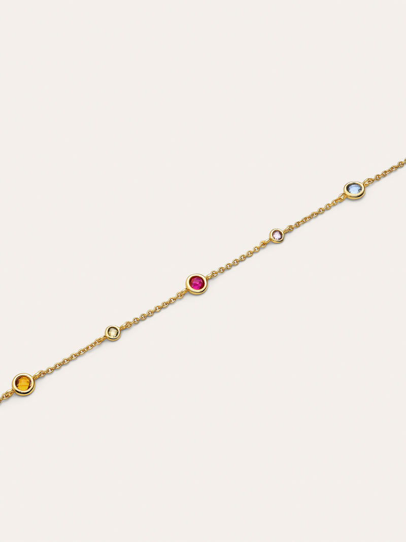 Collar New Orbit Multicolor Baño Oro