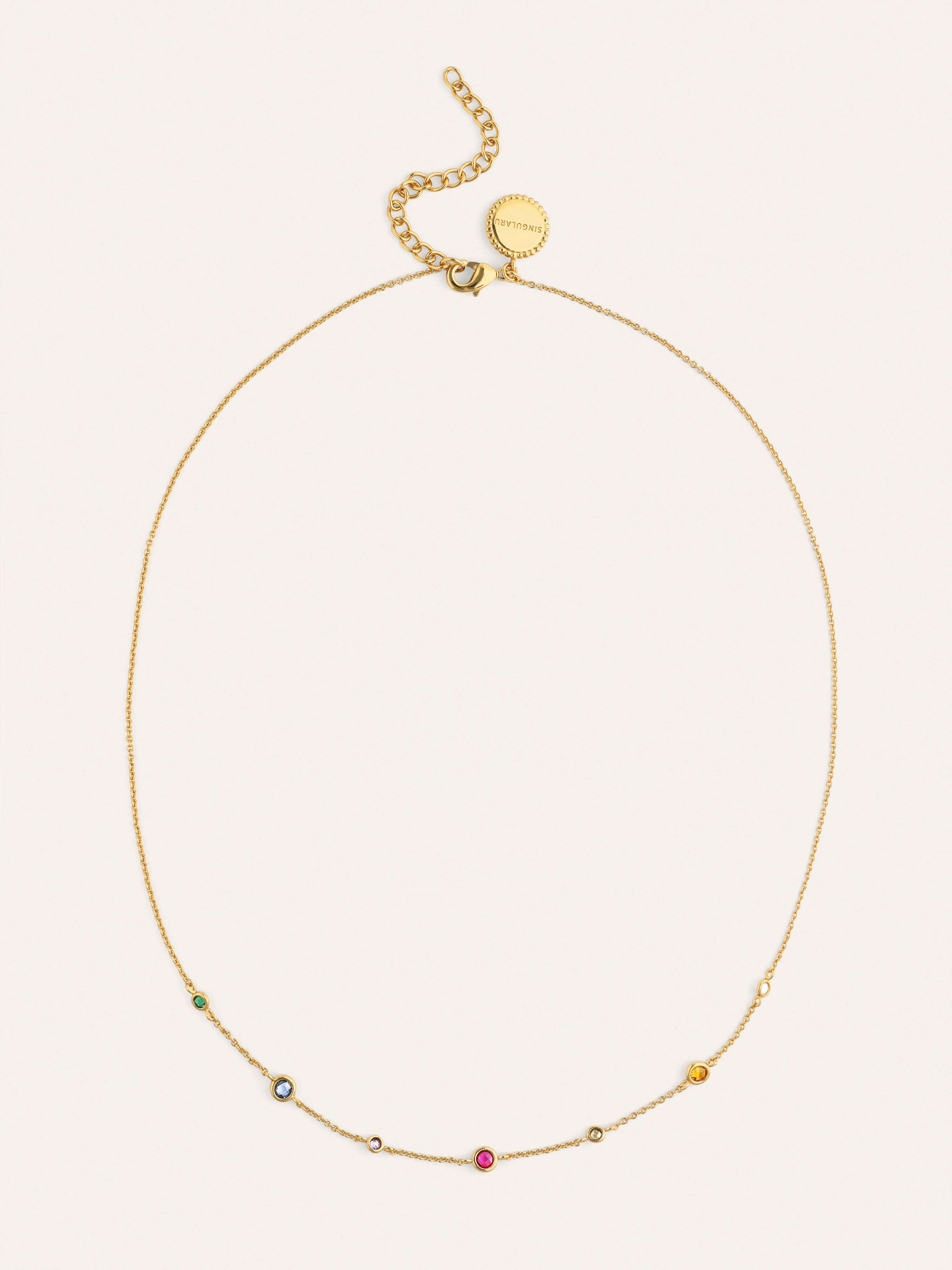 Orbit Multicolor Gold Necklace