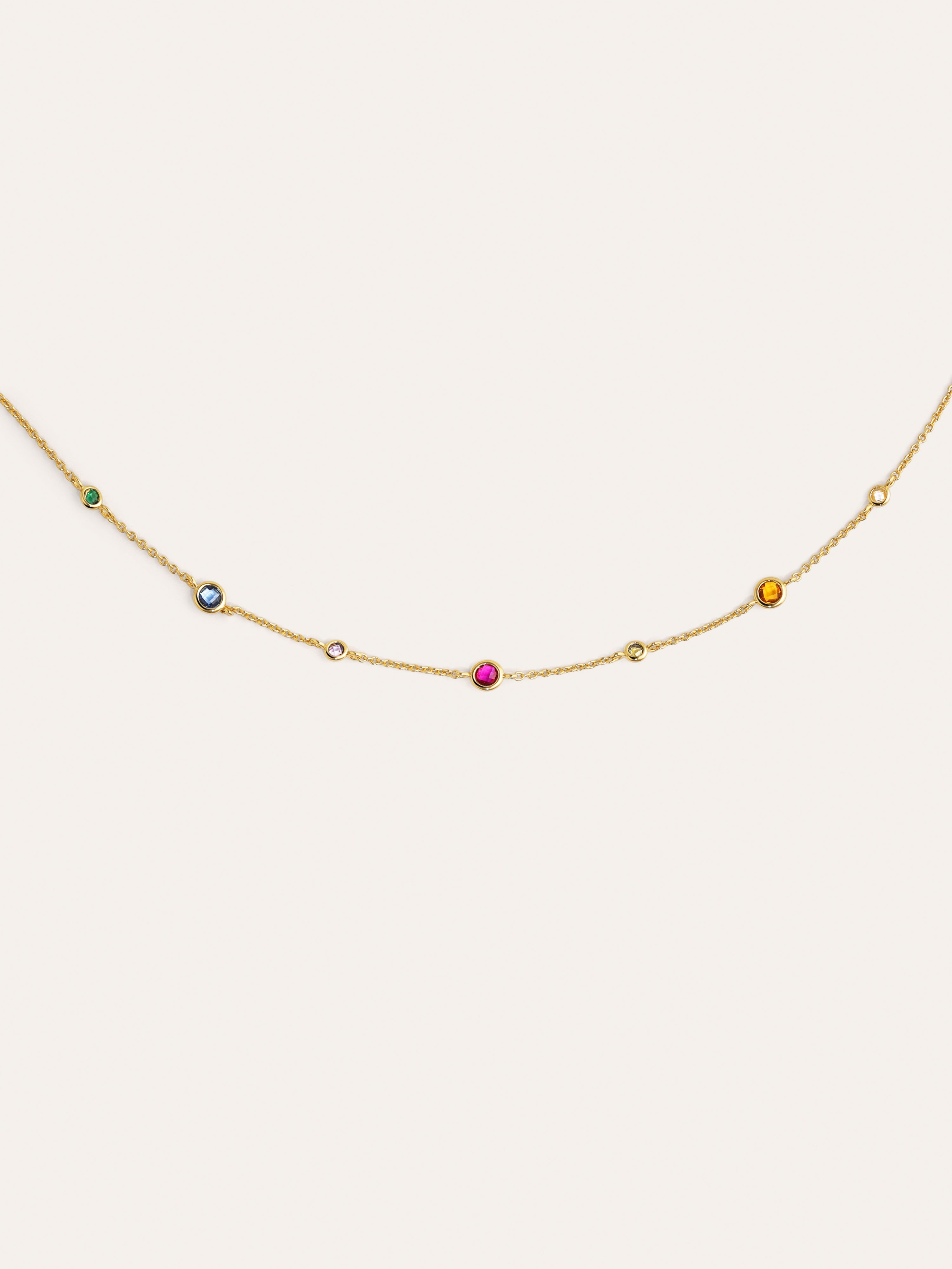 Orbit Multicolor Gold Necklace – SINGULARU