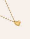 Collar Organic Heart Acero Baño Oro