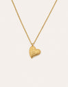 Collar Organic Heart Acero Baño Oro