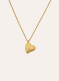 Collar Organic Heart Acero Baño Oro