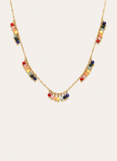 Necklace Palmar Colors Steel Gold Plated