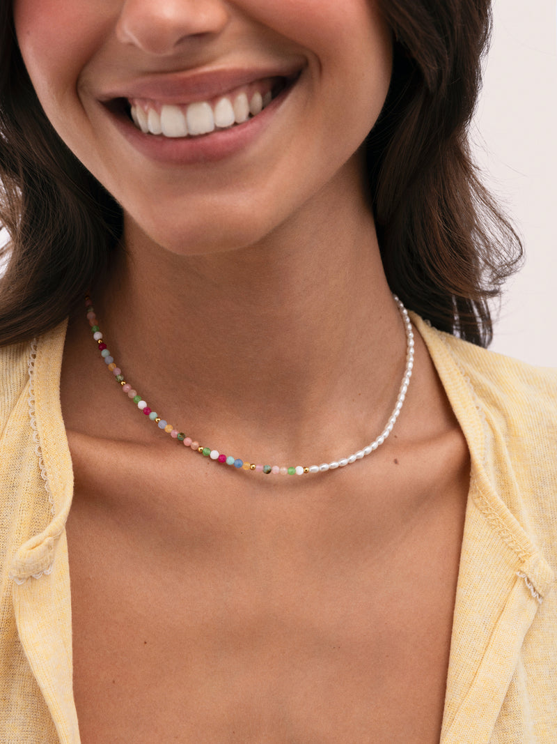 Collar Pompeya Altea Acero Baño Oro