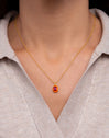 Orange Pop Gold Necklace