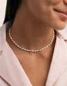 Pompeya Turquoise Stainless Steel Gold Necklace