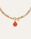 Collar Pumpkin Stones Acero Baño Oro