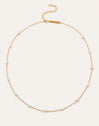 Collar Pearl & Pearls Plata Baño Oro