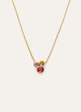  Rainbow Bubbles Gold Necklace