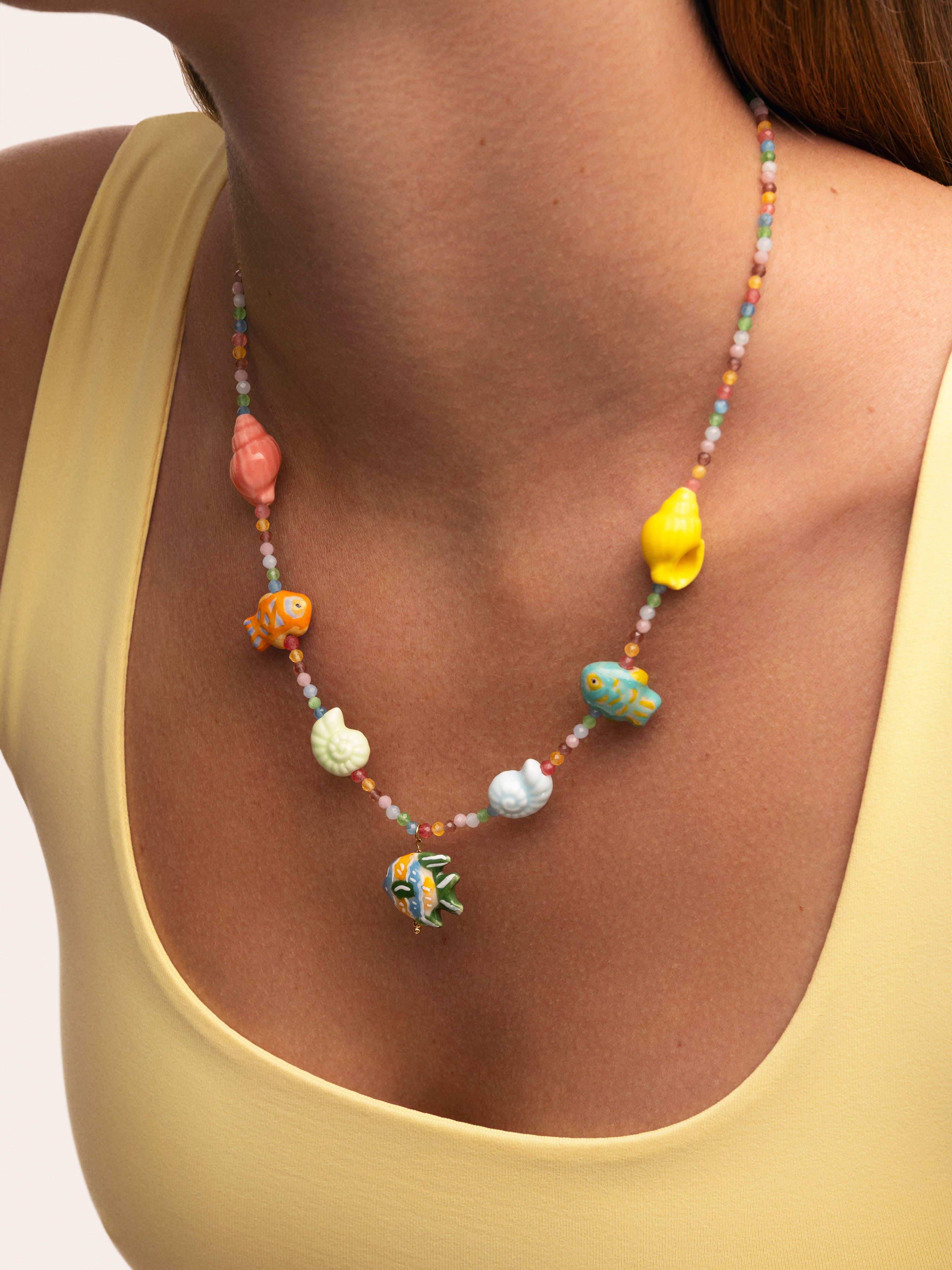 Reef Stainless Steel Gold Necklace