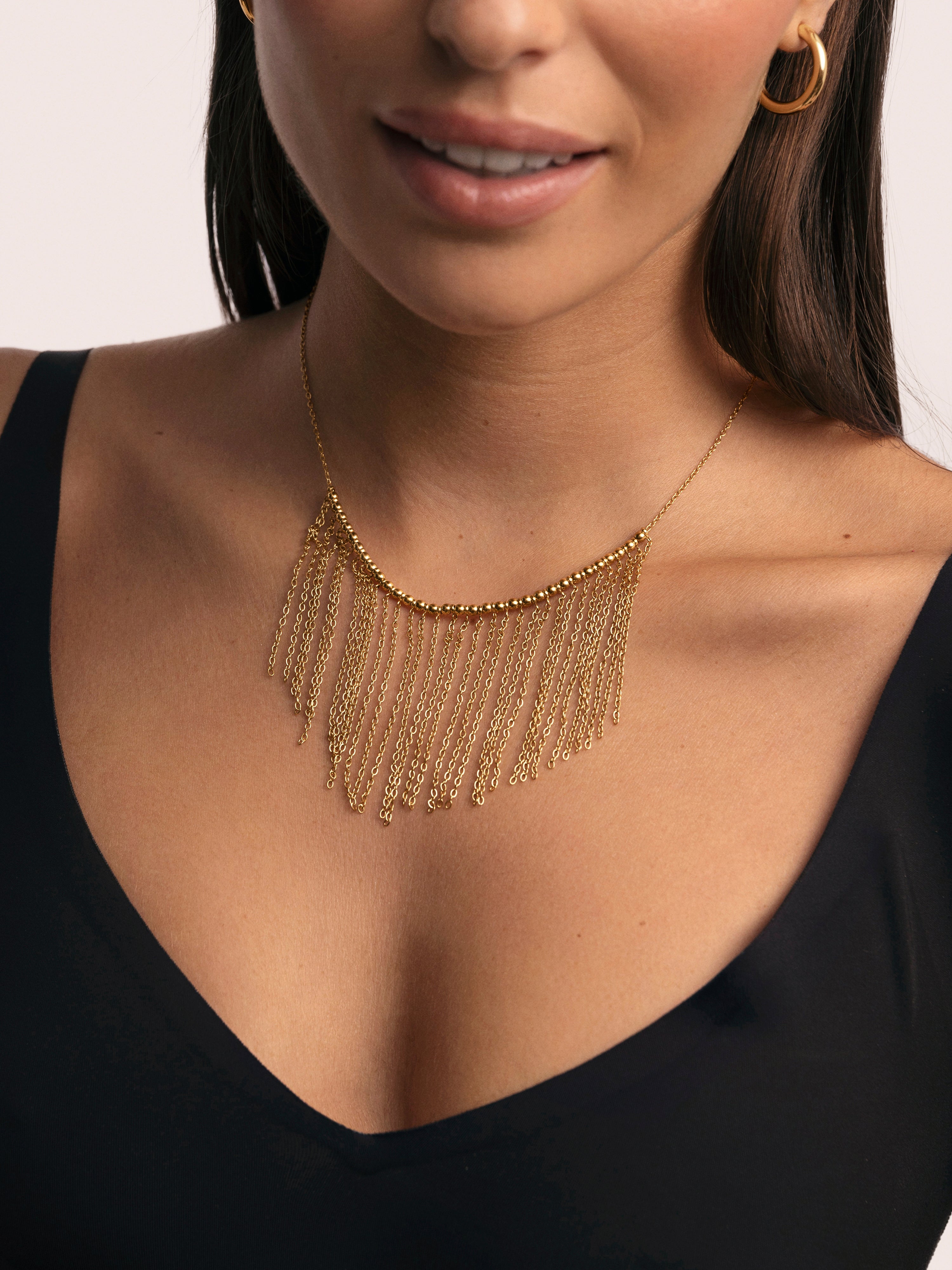 Regina Stainless Steel Gold Necklace