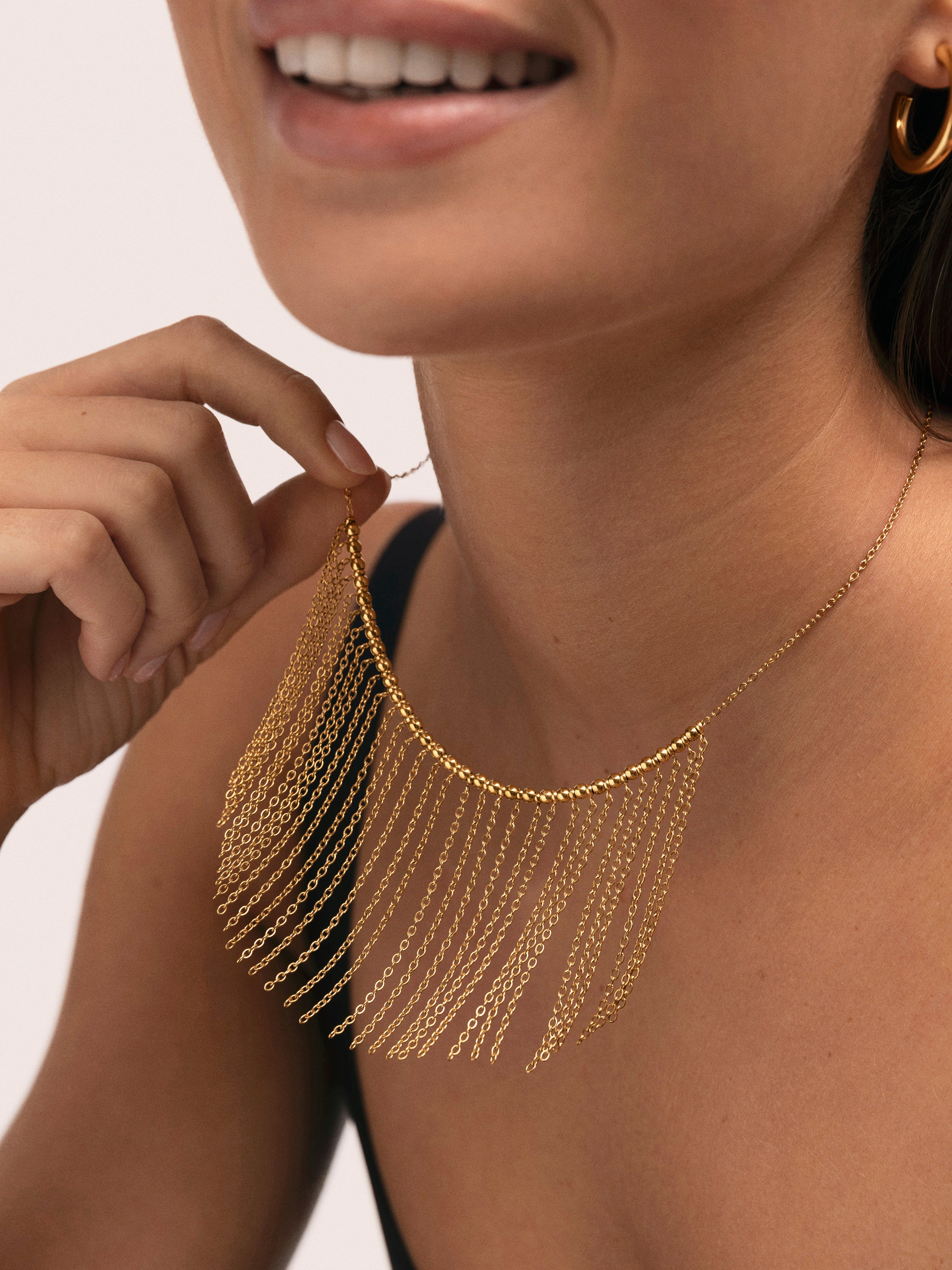 Regina Stainless Steel Gold Necklace