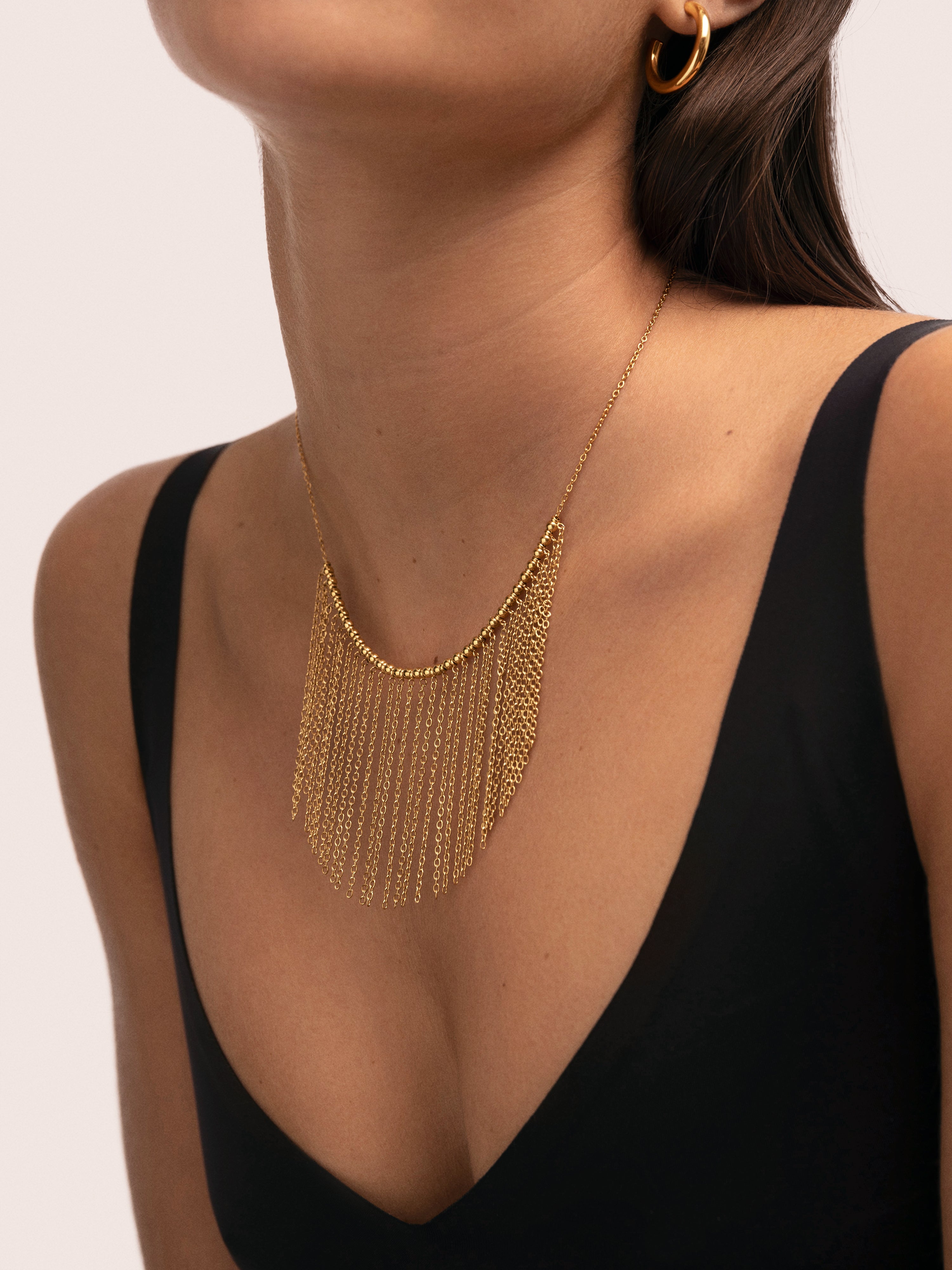 Regina Stainless Steel Gold Necklace