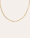 Altea Dots Rose Quartz Gold Necklace