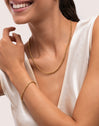 Collar Rosario Acero Baño Oro - vista 4