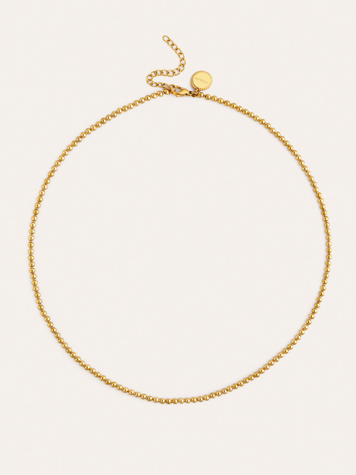 Collar Rosario Acero Baño Oro - vista 5