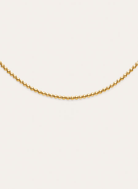 Collar Rosario Acero Baño Oro