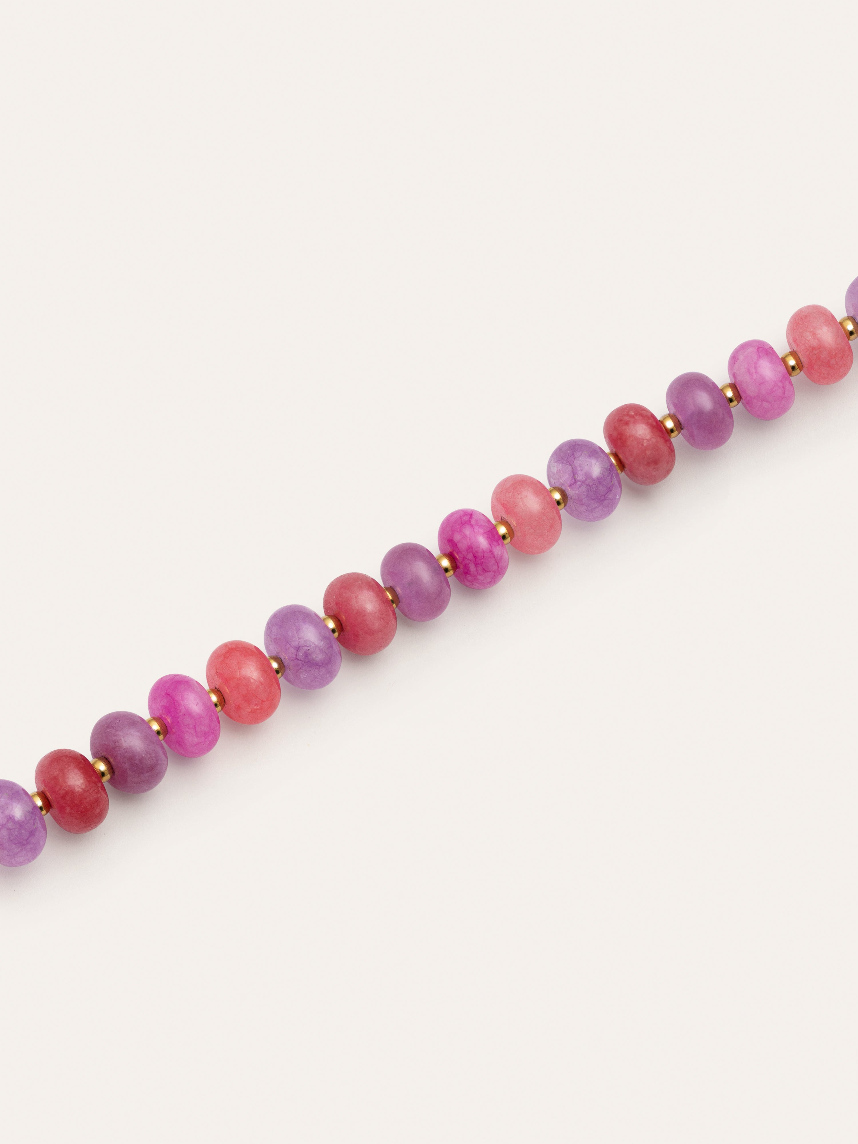 Collar Rosé Stones Acero Baño Oro