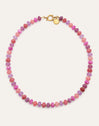 Collar Rosé Stones Acero Baño Oro