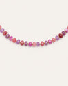 Collar Rosé Stones Acero Baño Oro