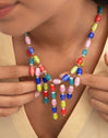 Collar Sahara Color Acero Baño Oro