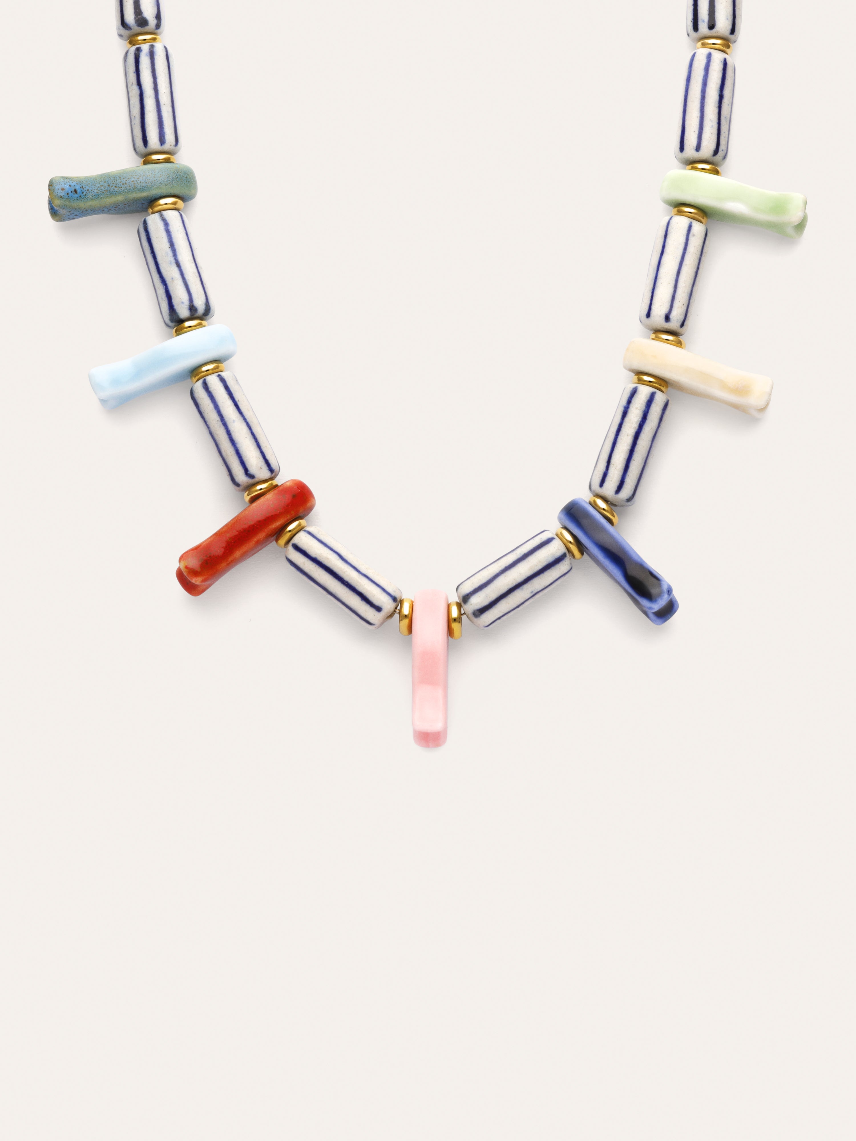 Collar Santorini Acero Baño Oro